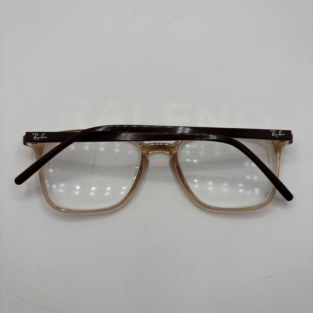 RAY BAN RB 7185 5940 TRANSPARENT BROWN AUTHENTIC EYEGLASSES 52-18-145mm #436
